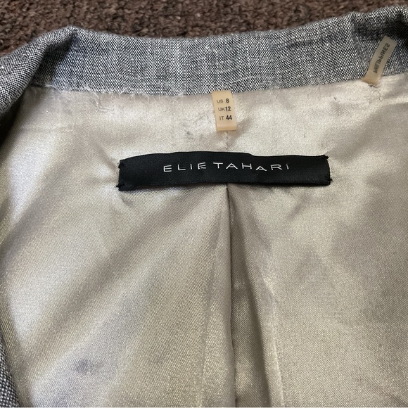 Womens Elie Tahari Grey Blazer & Pants Suit Set - Blazer Size 8, Pants Size 4 - Picture 16 of 16